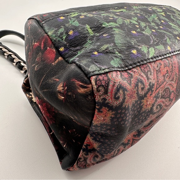 GIVENCHY 
Rubber Effect Calfskin Floral Print Pandora Wristlet Black Multicolor - Picture 11 of 16